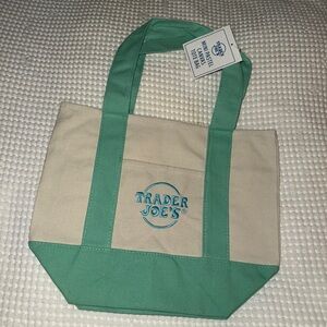Light Green Pastel Trader Joe’s Mini Tote Bag